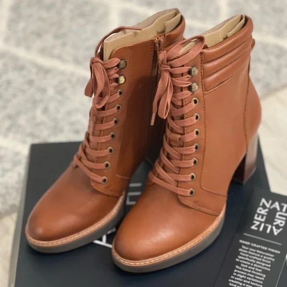 NATURALIZER ANKLE BOOTS TAN LEATHER - Picture 1 of 3